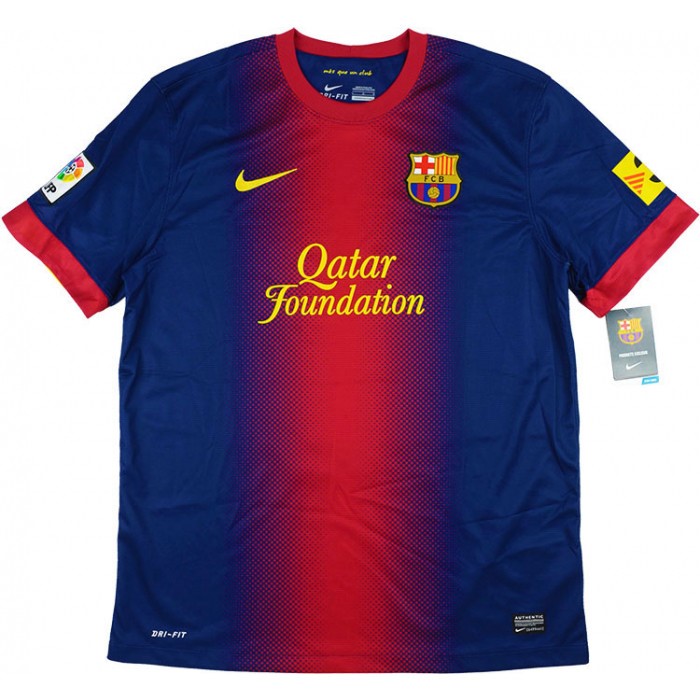 Camiseta Barcelona 1ª Retro 2012 2013 Azul Rojo